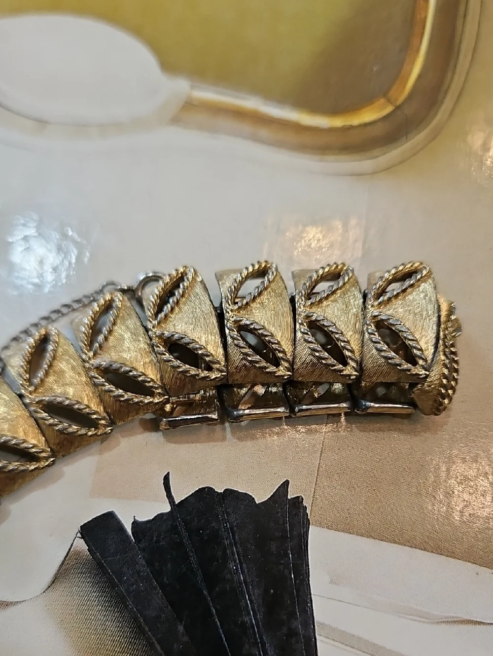 Monet Gold and Silver Vintage-Style Link Bracelet Clasp
